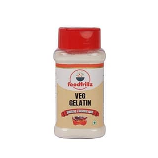 foodfrillz Veg Gelatin Powder, 90 g | for jelly Making Food Grade and Face Mask, Gelatin for Cooking/Baking for Jellies, Candies, Marshmallows, Cakes, Ice Cream, Desserts and Confections