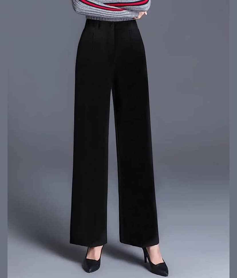 TOOCHKI Women Lycra Formal Trousers ( Black )