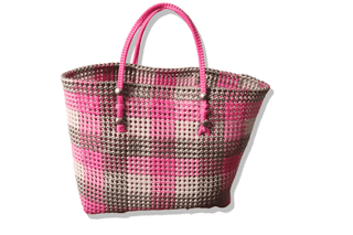 Retro-Style Handwoven Market Tote