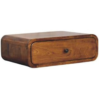 Avora Wall-Mounted Chestnut 1 Drawer Nightstand