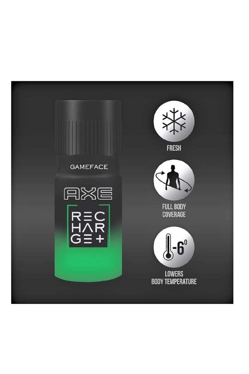 Axe Recharge Game Face Bodyspray, 150Ml (Pack Of 3) view 2