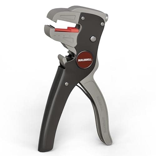 BUILDSKILL 2 IN 1 Automatic Wire Stripping & Cutting Tool – Precision Cutter for Electrical, Automotive, Cords & Cables – Ergonomic Handle with Pressure Adjustment view 2