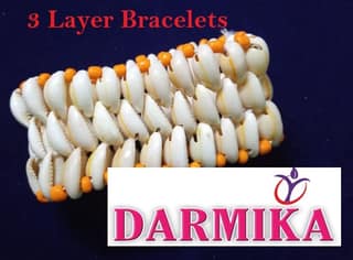 DARMIKA Sea shell Bracelet || Cowdie Bracelet ||stylish || Elegant || Beautiful || Gorgeous || Easy to use || Pack of 2 Beautiful - Elegant - Handmade - Trendy - Stylish (2 Layer)
