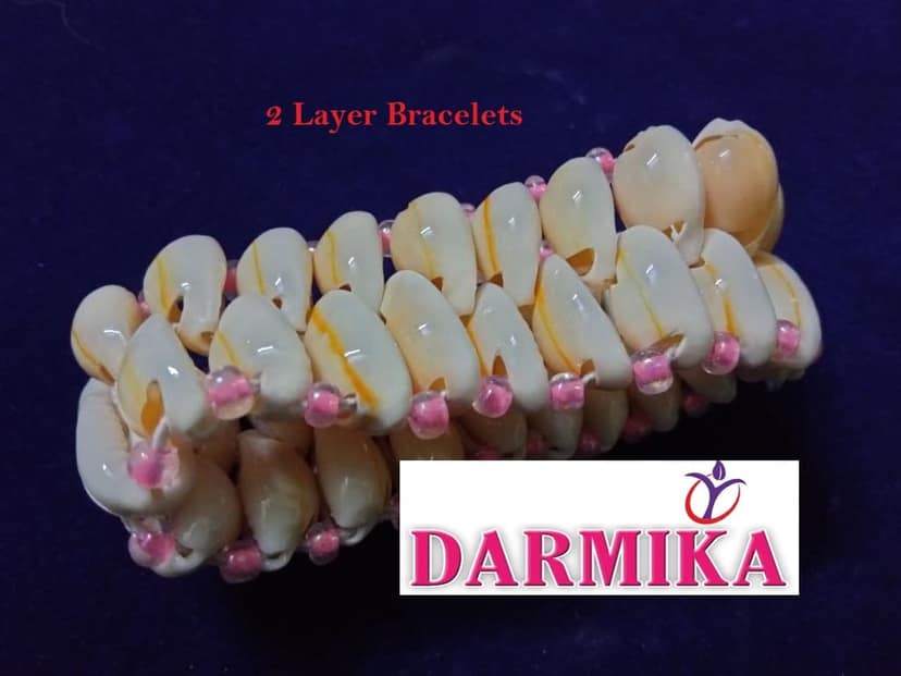 DARMIKA Sea shell Bracelet || Cowdie Bracelet ||stylish || Elegant || Beautiful || Gorgeous || Easy to use || Pack of 2 Beautiful - Elegant - Handmade - Trendy - Stylish (2 Layer) view 3