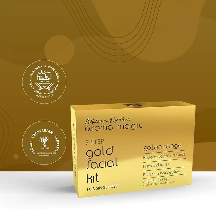 Aroma Magic 7 Step Gold Facial Kit Salon Range (All Skin Types) (50ml + 175g) view 7