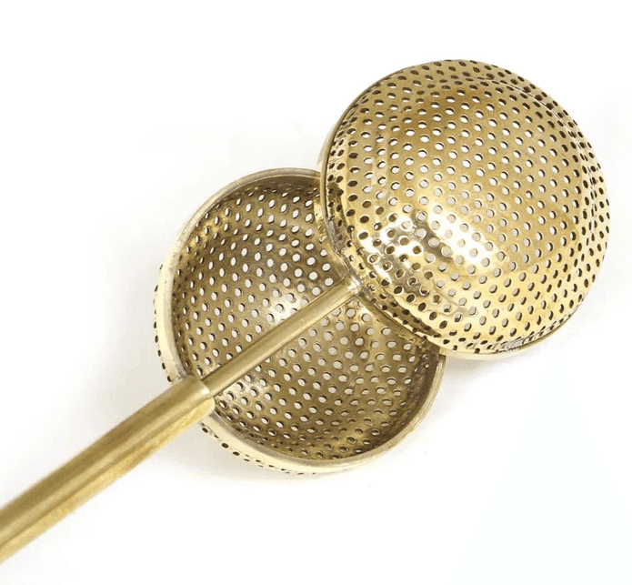 Old Harbor Tea Ball Infuser | Telescopic Tea Leaf Infuser with Handle | Tea Infuser | Made of Brass | Ideal for Loose Leaves | Green Tea Leaves Infuser | Reusable Tea Filter view 3