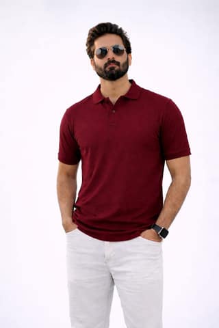 Maroon Polo Tees for Men