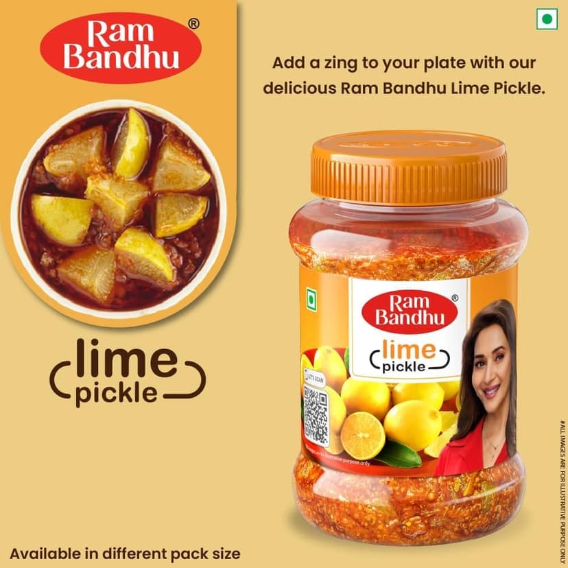 Ram Bandhu Lime Pickle, Ready to Eat, Hand-Picked Ingredients 200gm | Pack of 2 | (200gm X Pack of 2) view 5
