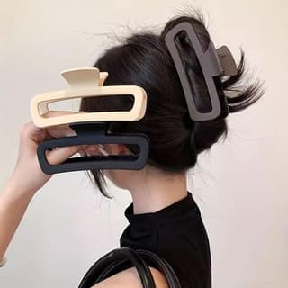 2 Pcs Xl Large Square Rectangle Hair Claw Clips