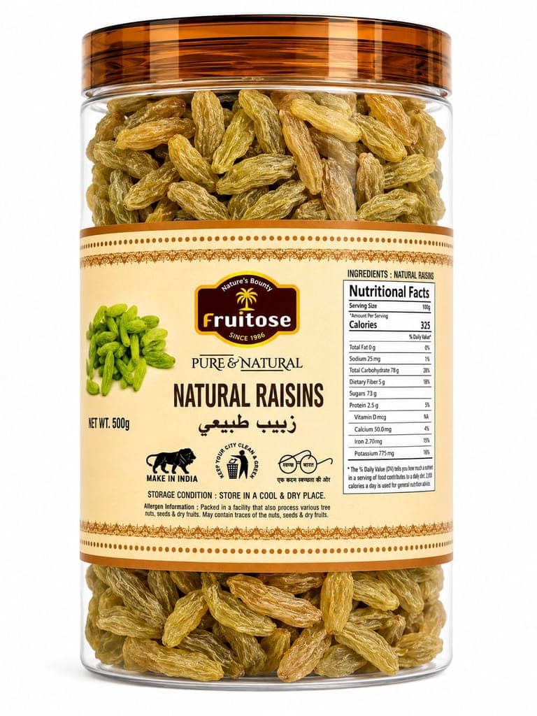 Premium Natural Raisins (Kishmish) | Sweet & Seedless | 500g view 2