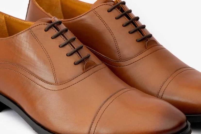 HILL BIRD Yenn Tan lace-up Oxford Leather Shoes for Men view 3