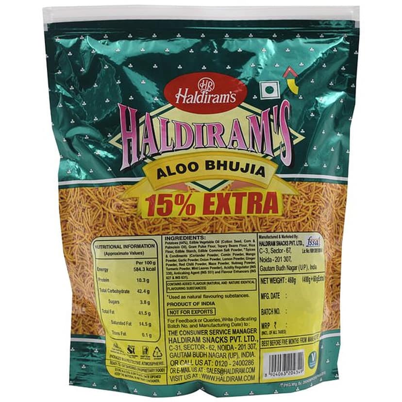 Haldiram's Aloo Bhujia Namkeen, 400 G Pouch view 2
