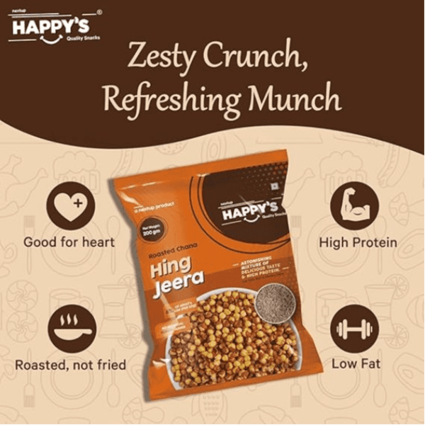 Happy's Roasted Chana Hing Jeera - 200 gm view 2