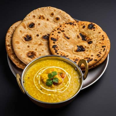 Dal Tadka With Tandoori Roti