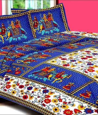 Bombay Spreads Cotton King Bedsheet ( Multi )