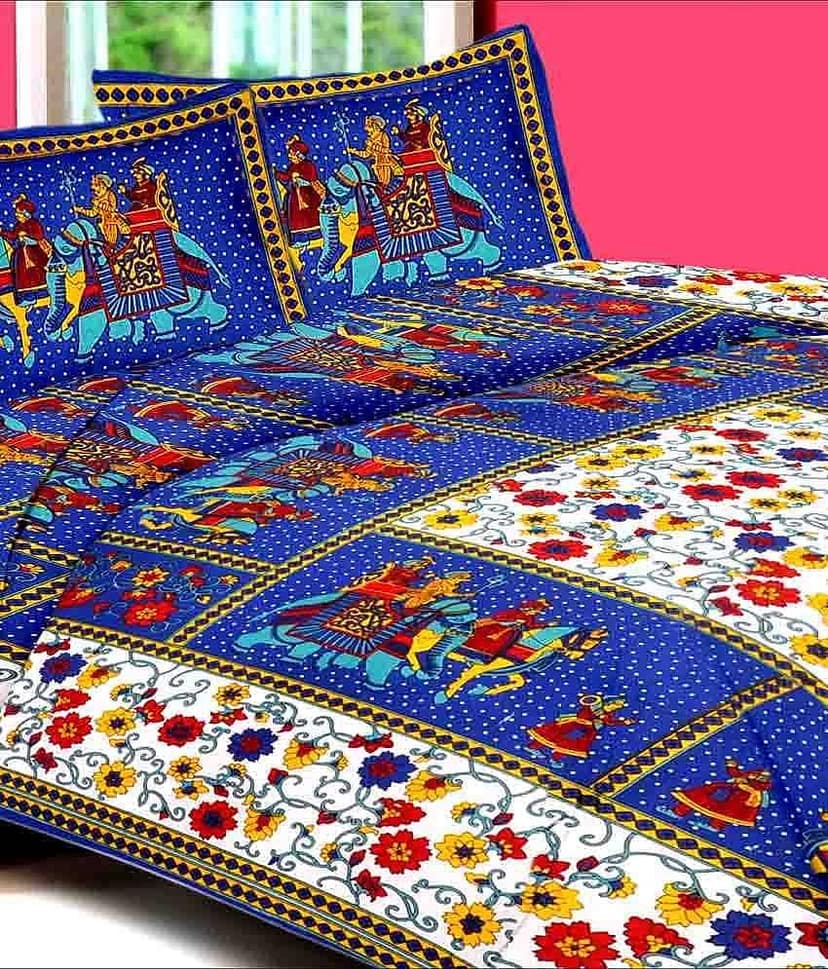 Bombay Spreads Cotton King Bedsheet ( Multi )