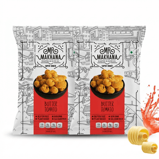 Mr Makhana Butter Tomato Roasted Makhana 21 g Healthy Snack Pack of 2
