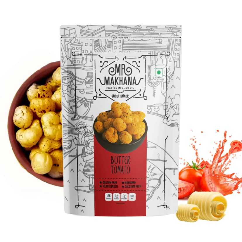 Mr Makhana Butter Tomato Roasted Makhana 21 g Healthy Snack Pack of 2 view 2