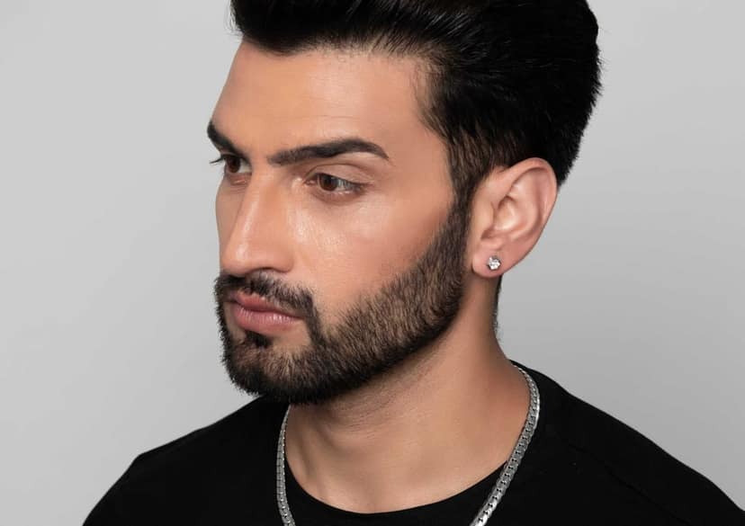 Hexadic Bezel Men's Ear Stud (1 Pc Only) view 6