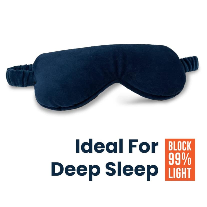 Sleepsia Eye Mask, Ultra Soft Night Mask, Stretchable Sleeping Mask, Blindfold Comfortable Unisex Smooth Adjustable Travelling Nap Suitable Mask (Blue) view 3
