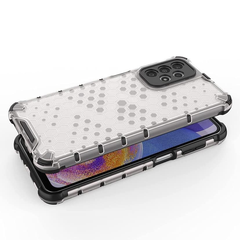 Faircost Hybrid Shockproof Back Cover for Samsung Galaxy A23 Hard Outside Soft Inside- (Polycabonate::Transparent) view 3