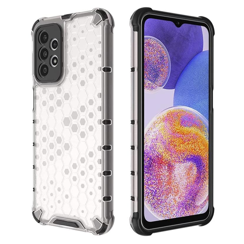 Faircost Hybrid Shockproof Back Cover for Samsung Galaxy A23 Hard Outside Soft Inside- (Polycabonate::Transparent) view 5