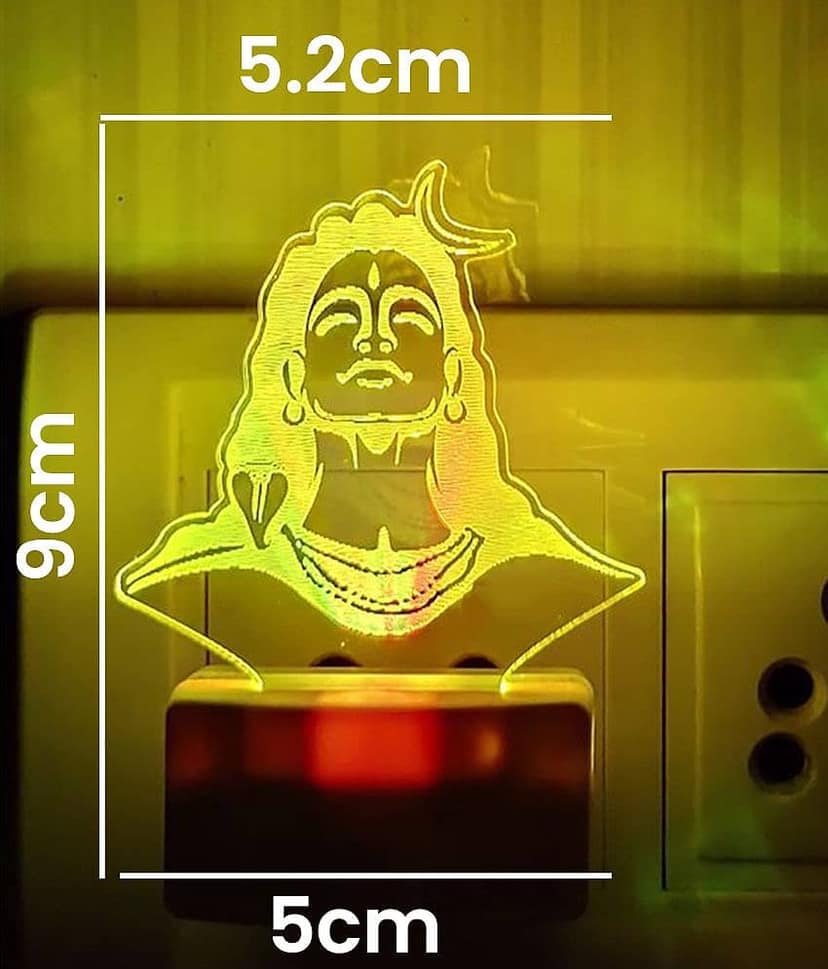 DIONA Night Lamp Shiva Adiyogi Sadhguru 3D Illusion Home Decor Led Night Light view 2