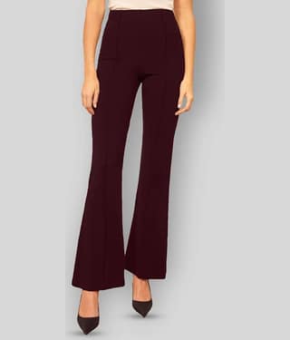 Addyvero - Maroon Polyester Flared Fit Women's Casual Pants ( Pack of 1 )