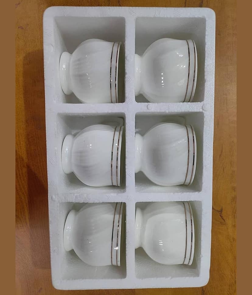 Love Unlimited Solid Bone China Tea Cup 150 ml ( Pack of 6 )