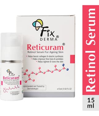 Fixderma Reticuram for Fine Lines & Wrinkles, Anti Aging Serum, Boost Collagen 15 ml, (Pack of 1)