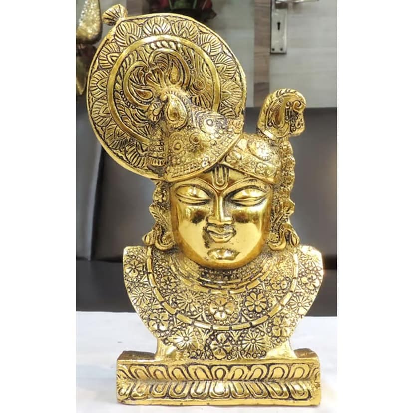 Aluminium Showpiece Srinath, Height : 8.5 Inch (ASMAS501 G) view 2