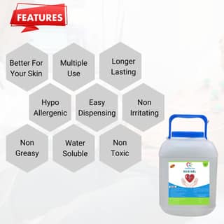 Complete Care ECG Gel, High Conductivity, Skin Friendly & Ultrasound Compatible, Electrocardiography, Physio & Therapeutic Purpose Gel, 5000 ml each