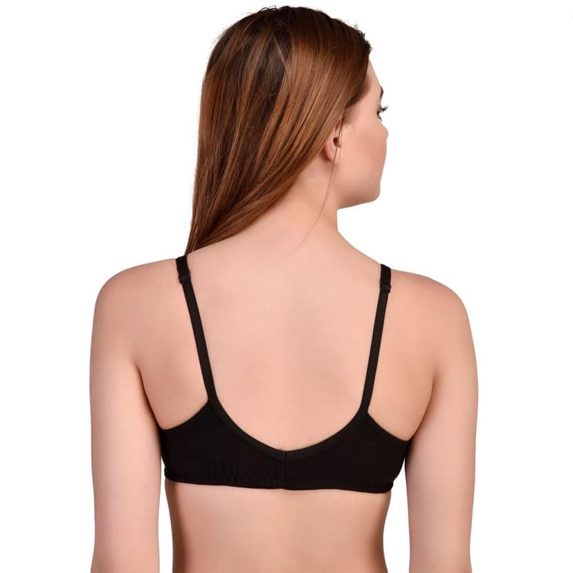 Zourt Stylish Front Open Bra Black view 2