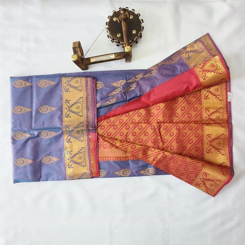 Semi Soft Silk Saree with Blouse view 3