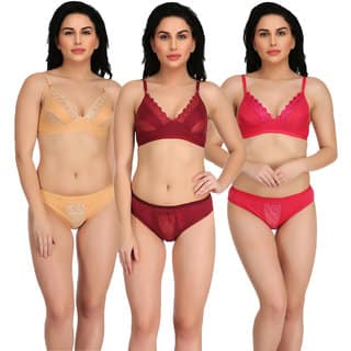 Hosiery Innerwear Lingerie Sets for Women Girls Pack of 3