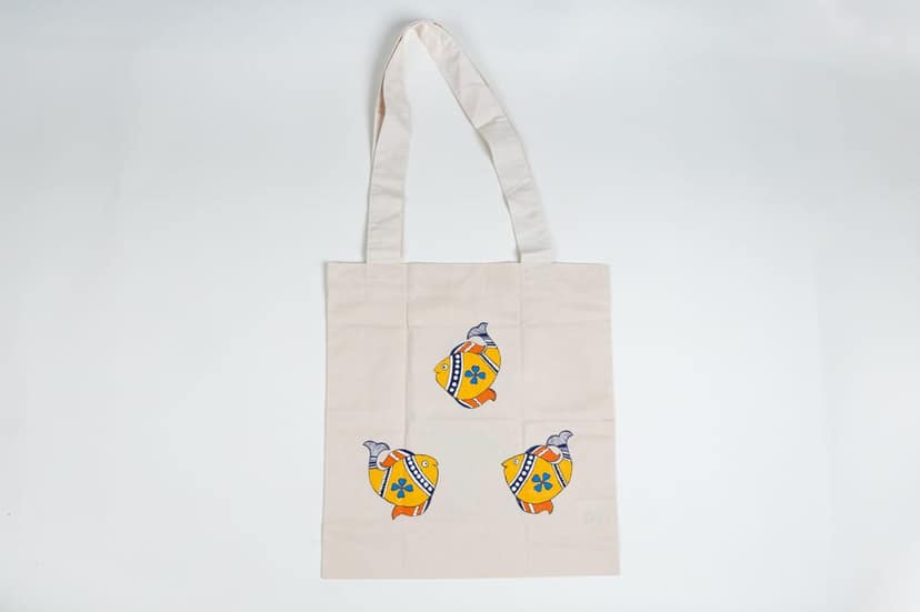 Handmade Fabric Painting Tote Bag 1 Piece each