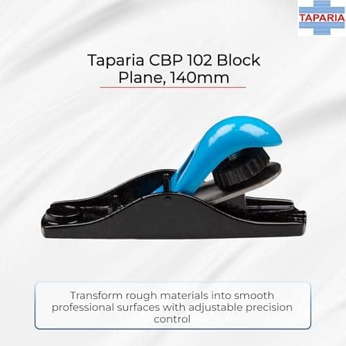 Taparia Block Planer CBP 102 – Quality Carpenter block planer (140 mm) for Precision Woodworking, Good Grade Cast Iron Body, 35 mm width blade with high carbon steel view 3