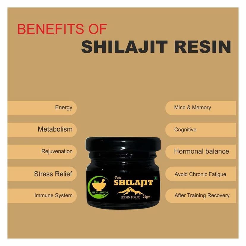 FIJ AYURVEDA Pure Ayurvedic Shilajit/Shilajit Resin (Semi Liquid) | Shudh Shilajit | Supports Strength, Stamina & Energy - 20Gm (Pack of 1) view 2