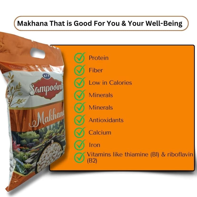NFP SAMPOORNA NFP Sampoorna foods Plain Makhna 250g (foxnuts) view 4
