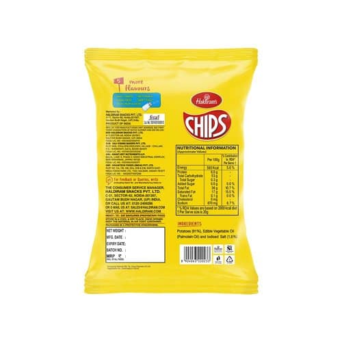 Haldiram Chips Classic Salted Potato Chips, 34.5G view 2