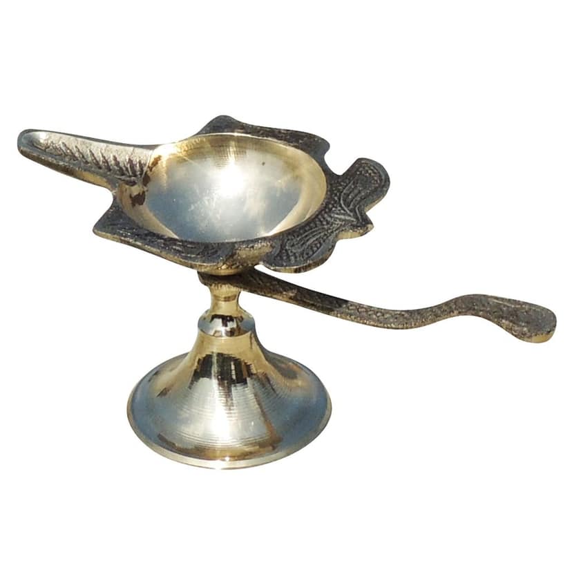 Brass Mahabarat Deepak No. 4 (ZMAS143 E) view 2
