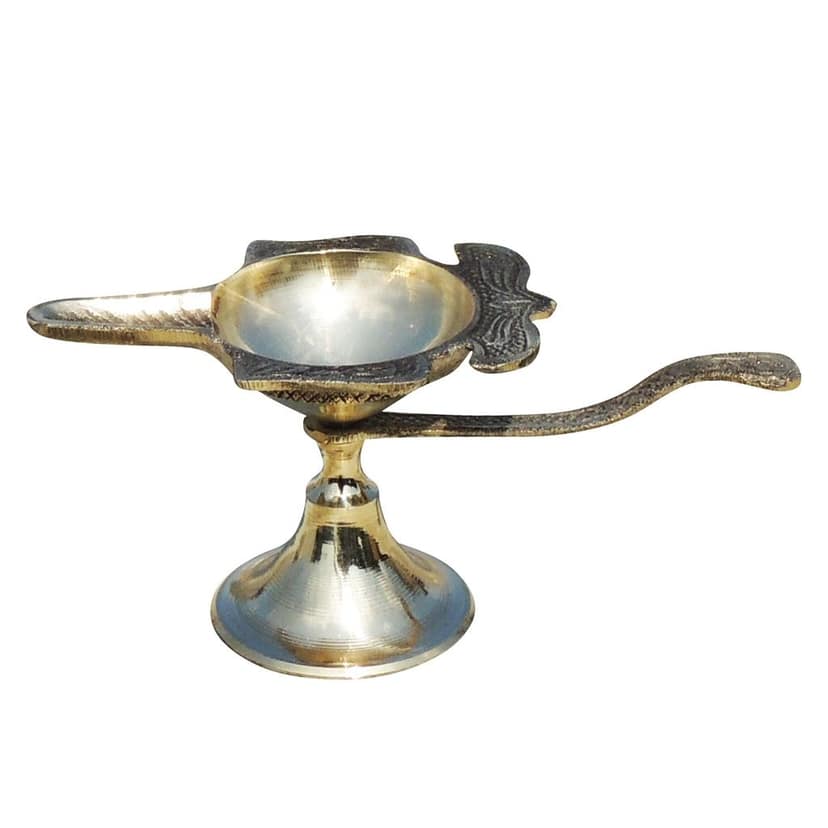 Brass Mahabarat Deepak No. 4 (ZMAS143 E) view 3