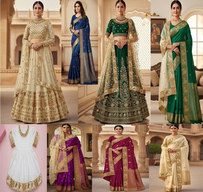 Saree Lace Border, Gora Patt Lace Trim, Sewing Ribbon Roll, Embroidery Material, Designer Lace, Golden Lace, Zari Border, Fancy Heavy Lace, 3 inch width 9 Mtr Length Multi Colour Thread and Gold Zari Umbrella Design Cutwork Laces for Dupatta Dress view 10