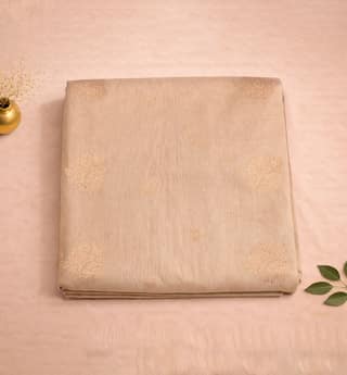 Handloom Chanderi Silk Mercerized Cotton Saree with Meena Booti
