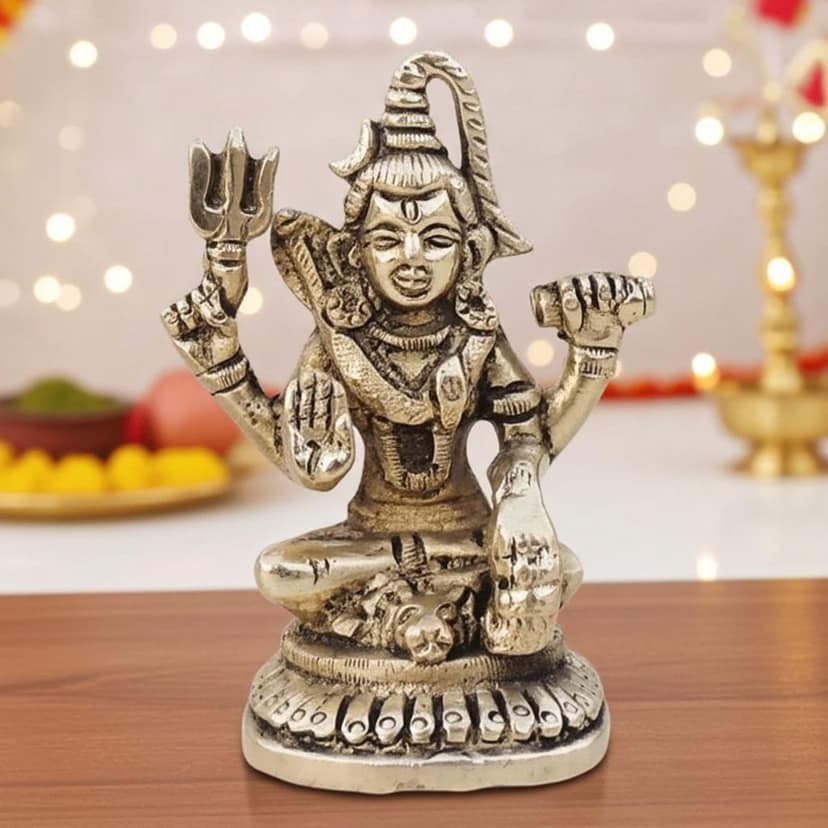 Brass Shiv Ji God Idol - Religious Brass Statue, Height : 3 Inch (BSMAS1529 C)