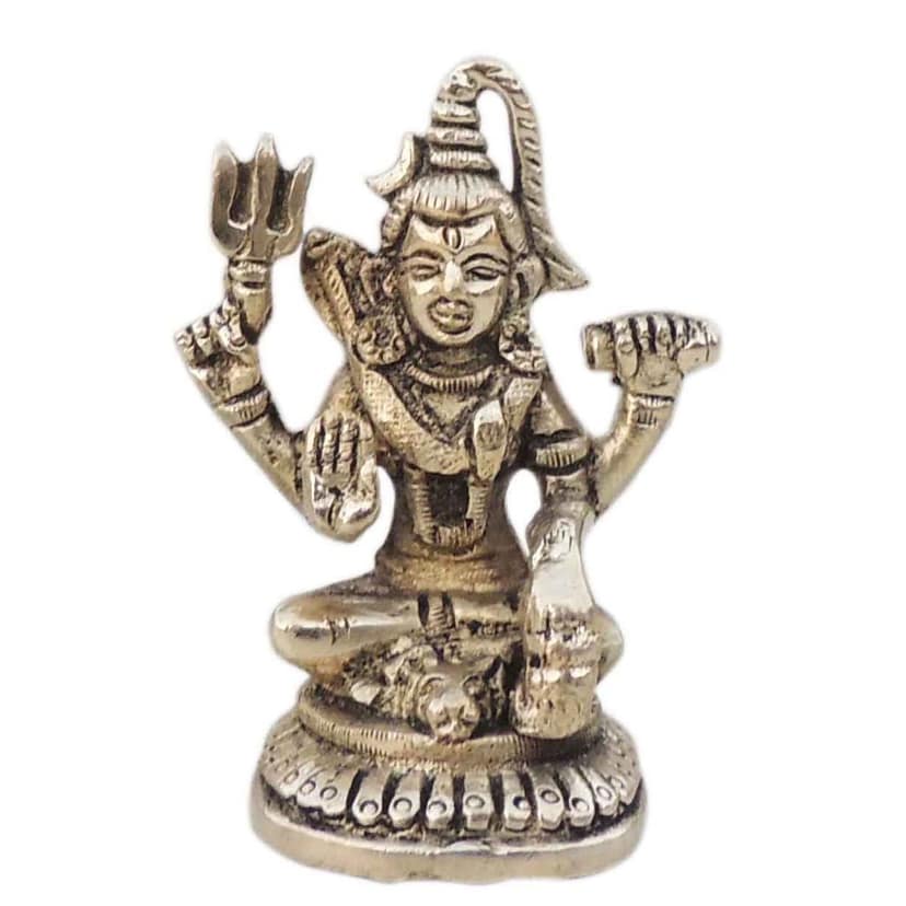 Brass Shiv Ji God Idol - Religious Brass Statue, Height : 3 Inch (BSMAS1529 C) view 2