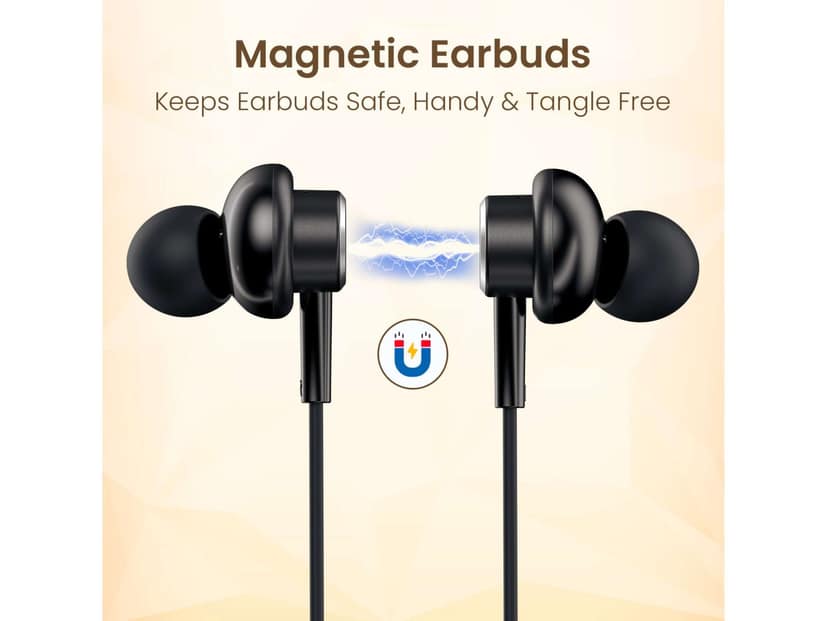 Portronics Conch Sigma 14.2mm Dynamic Driver, Unique in Ear Earbuds, In-Line Mic, All Type C Devices - Black view 2