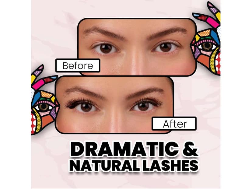 MARS Fabulash Eyelashes for Women, Lightweight False Eye Lashes, Synthetic Hair and Lightweight, Easy to Fits in Any Eye shape - 09-JUST ENOUGH DRAMA view 3