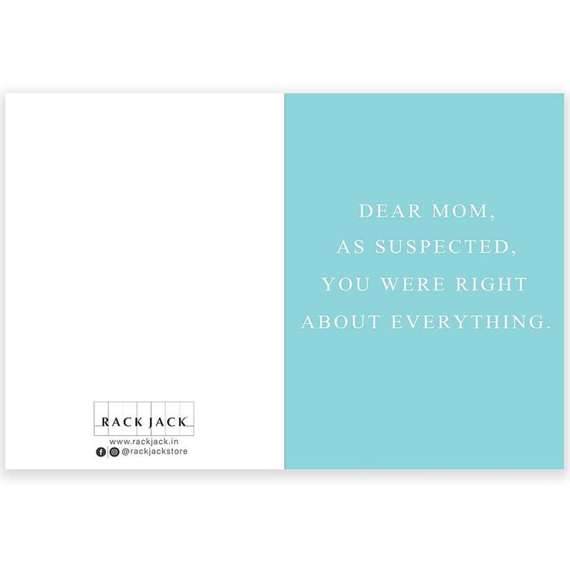 Rack Jack mother's day funny greeting card - mom is always right view 3