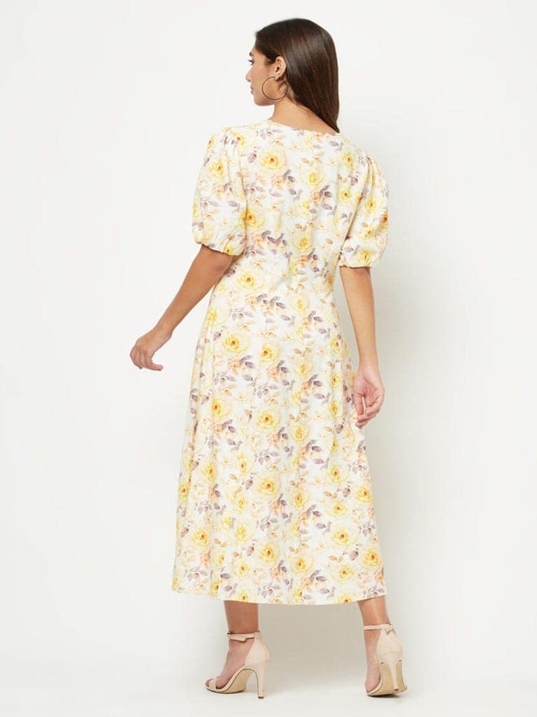 Blossoming Linen Maxi Dress view 7